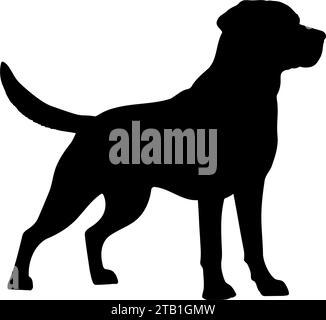 Labrador retriever Dog silhouette. Vector illustration Stock Vector