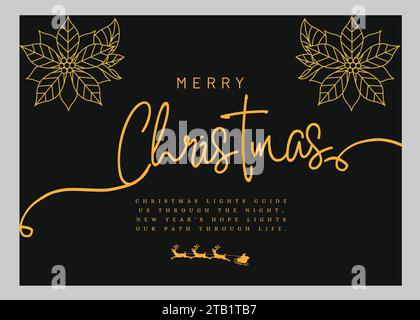 Greeting holiday card. Merry Christmas and Happy New Year, Happy Christmas companions, Christmas and New Year Typographical on shiny Xmas background Stock Vector