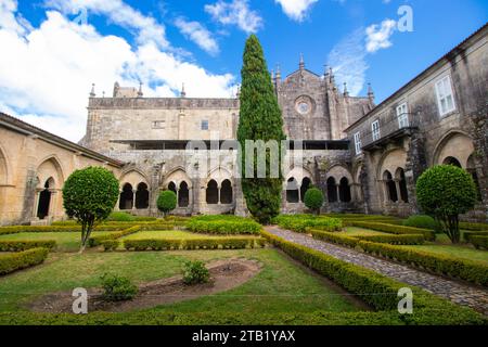 Cloister of the Cathedral of Santa María at Tui in Galicia Stock Photo