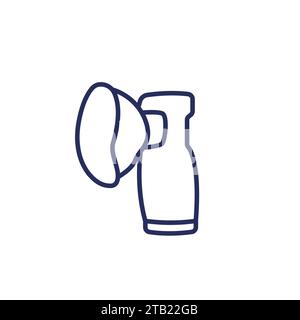 nebulizer icon on white, line vector Stock Vector