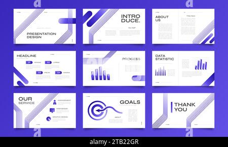 Modern and Clean Presentation Template Design with Infographic Elements. Use for Presentation, Branding, Marketing, Advertising, Annual Report Stock Vector