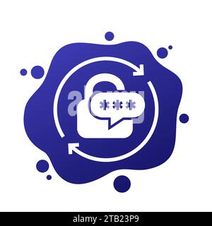 password reset icon for apps and web Stock Vector