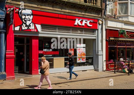 KFC Kentucky Fried Chicken American fast food restaurant store shop Huntriss Row Scarborough North Yorkshire England UK United Kingdom Stock Photo