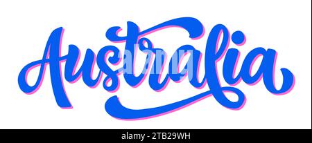 Australia day typography, lettering. Word art brush text vector design ...