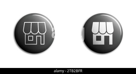 Store icon. Shop building icon. Simple design. Vector illustration Stock Vector