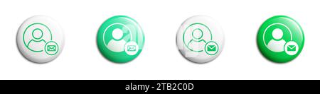 Person icon with mail sign. Vector illustration Stock Vector