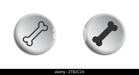 Bones icons set. Vector illustration Stock Vector
