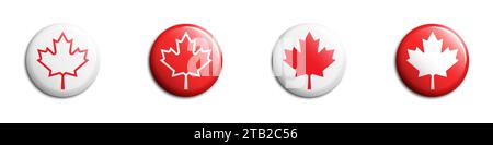 Maple leaf icon. Autumn leaf canadian icon. Vector illustration Stock Vector