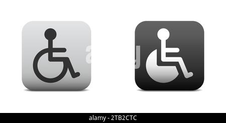 Wheelchair icons set. Vector illustration Stock Vector