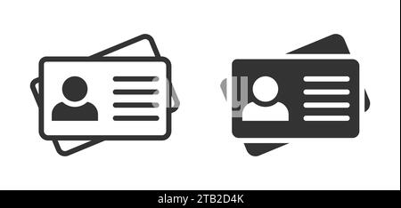 Id card icon. Driver's license identification icon. Vector illustration Stock Vector