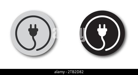 Electric plug icon. Flat vector illustration Stock Vector