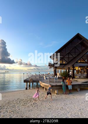 Anantara Dhigu and Vela luxury hotel Maldives Stock Photo