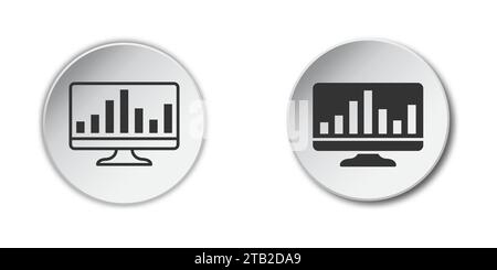 Financial analytics icon. Control panel icon. Vector illustration Stock Vector