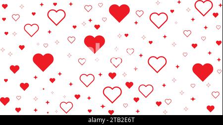 Valentines Day Background banner  border isolated vector illustration design Stock Vector