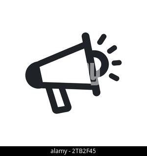 bullhorn flat icon linear isolated. Vector illustration Stock Vector