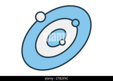 galaxy icon. flat line icon style. simple vector design editable Stock Vector