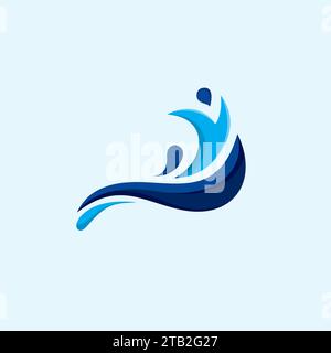 Growth Water Logo Design. Abstract Water Logo Stock Vector