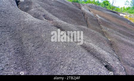 Mountain Rocks That Are Large And Have A Blackish Color, In The Village Of Daya Baru, Indonesia Stock Photo