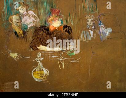 Henri de Toulouse-Lautrec, At the Table of Monsieur and Madame Natanson, painting in oil on board, 1898 Stock Photo