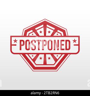 Postponed Sign Illustration on White Background Stock Vector