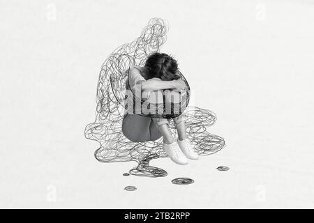 Lonely girl drawing hi-res stock photography and images - Alamy