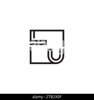 LU initial logo letters in high quality professional design that will print well across any print media Stock Vector