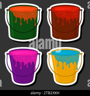 Beautiful color illustration on theme of celebrating annual holiday Holi Stock Vector