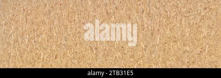 New large OSB chipboard in panoramic close-up Stock Photo