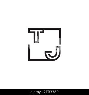 TJ initial logo letters in high quality professional design that will print well across any print media Stock Vector