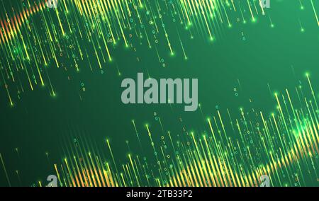 Technology background. Big data concept. Binary computer code. Hand drawn vector illustration. Stock Vector
