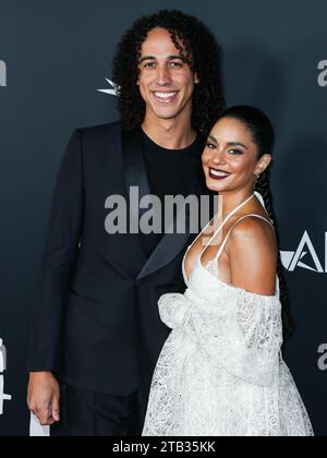 (FILE) Vanessa Hudgens Marries Cole Tucker. The 'High School Musical' alum, 34, and her fiancé, professional baseball player Cole Tucker, said 'I do' on Saturday, December 2, 2023 in Tulum, Mexico. HOLLYWOOD, LOS ANGELES, CALIFORNIA, USA - NOVEMBER 10: Baseball shortstop and outfielder Cole Tucker and girlfriend/actress Vanessa Hudgens arrive at the 2021 AFI Fest - Opening Night Gala Premiere Of Netflix's 'tick, tick.BOOM!' held at the TCL Chinese Theatre IMAX on November 10, 2021 in Hollywood, Los Angeles, California, United States. (Photo by Xavier Collin/Image Press Agency) Stock Photo