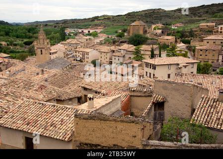 Uncastillo, Conjunto Historico Artistico. Cinco Villas region, Zaragoza province, Aragon, Spain. Stock Photo