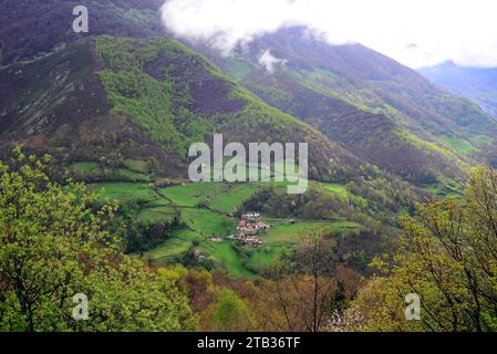 Las Ubiñas-La Mesa Natural Park and Biosphere Reserve. Cordillera Cantabrica, Principality of Asturais, Spain. Stock Photo