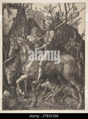 Knight, Death and the Devil 1920 by Albrecht Durer Stock Photo