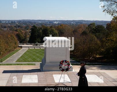 Arlington National Cemetery is one of two cemeteries in the United States National Cemetery System that are maintained by the United States Army. Stock Photo