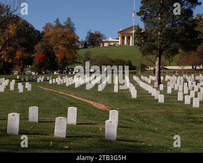 Arlington National Cemetery is one of two cemeteries in the United States National Cemetery System that are maintained by the United States Army. Stock Photo