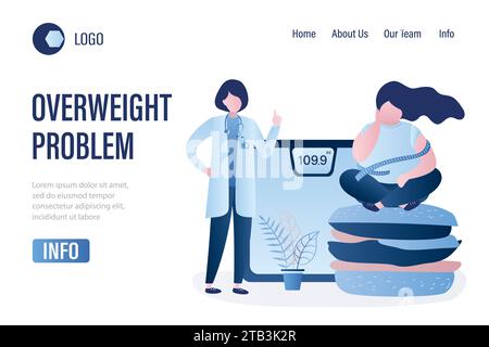 https://l450v.alamy.com/450v/2tb3k2r/overweight-problem-landing-webpage-template-doctorscales-and-fat-woman-sitting-on-big-hamburger-obesity-health-troubles-concept-background-unhappy-2tb3k2r.jpg