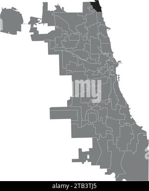 Locator map of the WARD 8, CHICAGO CITY COUNCIL Stock Vector Image ...