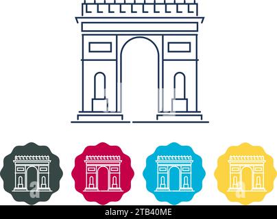 Arc de Triomphe - Gate, Paris - Stock Icon as EPS 10 File Stock Vector