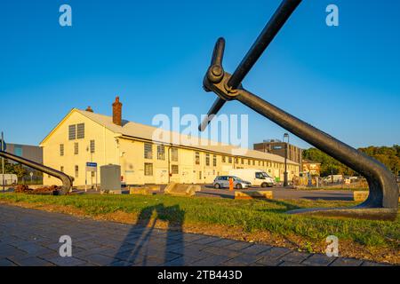 Repurposed buildings on the old naval dockyard Chatham Kent Stock Photo