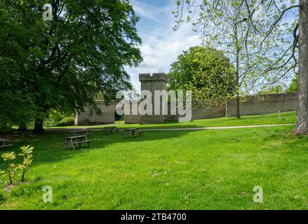 Defence walls of Croft Castle in Yarpole, Herefordshire, UK Stock Photo