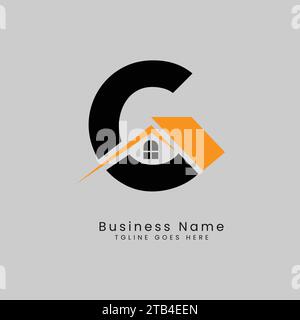 C Letter Real Estate Logo, Vector illustration Template Concept Design Logo for Property Business Image Start with Alphabet C Stock Vector