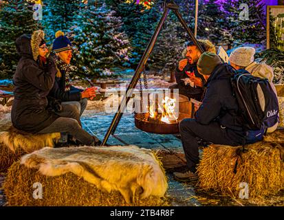 The annual Christmas Market in Bergen, Norway Stock Photo