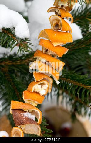 Close-up of christmas tree made from wooden sticks Stock Photo - Alamy