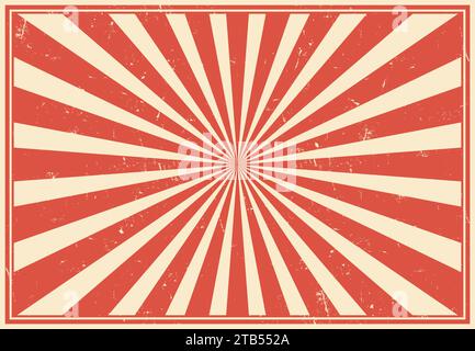 Carnival or circus retro rays background. Vintage vector layout ...