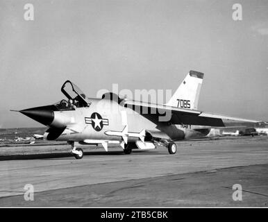 Vought F8U-3 Crusader III taxiing in 1958. Stock Photo