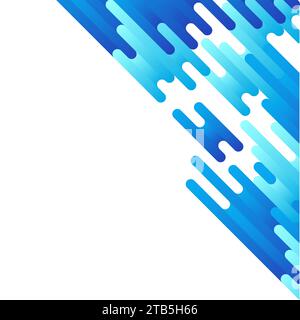 Rounded lines shapes in diagonal rhythm dynamic composition. Geometric Rounded Shape Background. Stock Vector