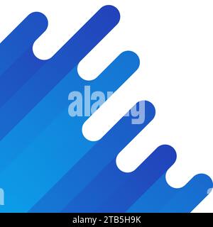 Rounded lines shapes in diagonal rhythm dynamic composition. Geometric Rounded Shape Background. Stock Vector