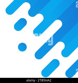 Rounded lines shapes in diagonal rhythm dynamic composition. Geometric Rounded Shape Background. Stock Vector