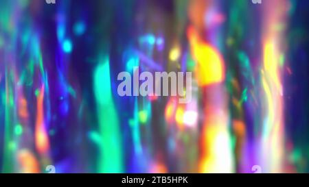 Prism Light Flares Overlay. Blurry abstract rainbow background Stock Photo